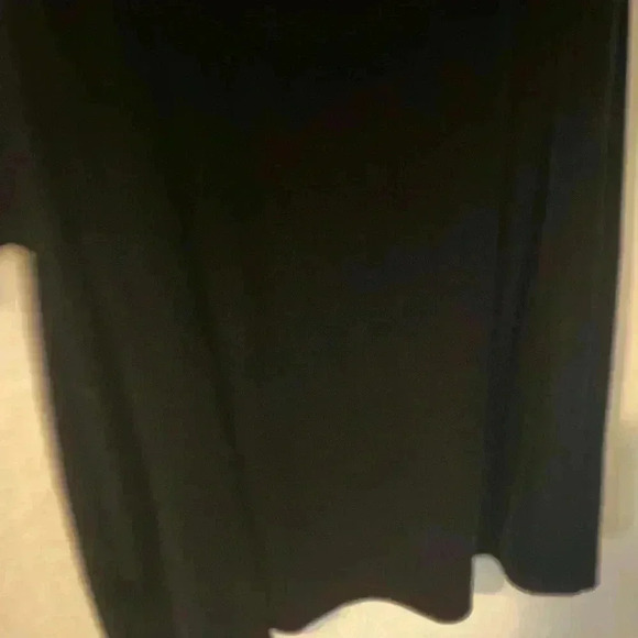 Vintage Virgo Black Velvet Faux Wrap Tie Waist Goth Classic Y2K Dress Size 8P - Picture 7 of 9